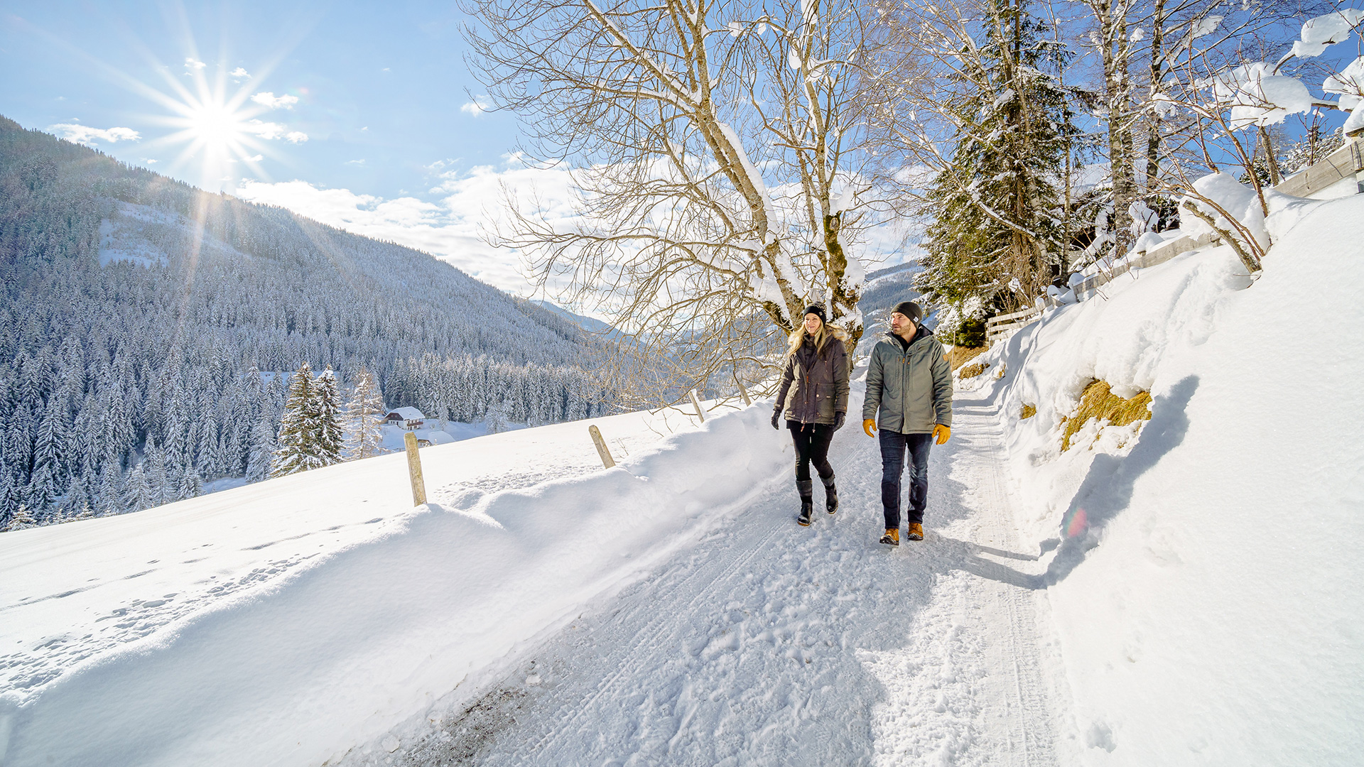 Bergwiesenglück Chalets Winterurlaub See Paznauntal Tirol